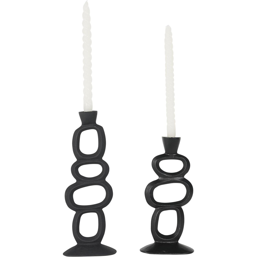 Libra Calm Neutral Collection - Organic Sculptural Candle Holder in Black