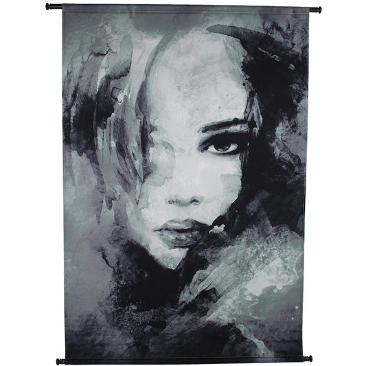 Libra Midnight Mayfair Collection - Velvet Watercolour Portrait Wall Hanging