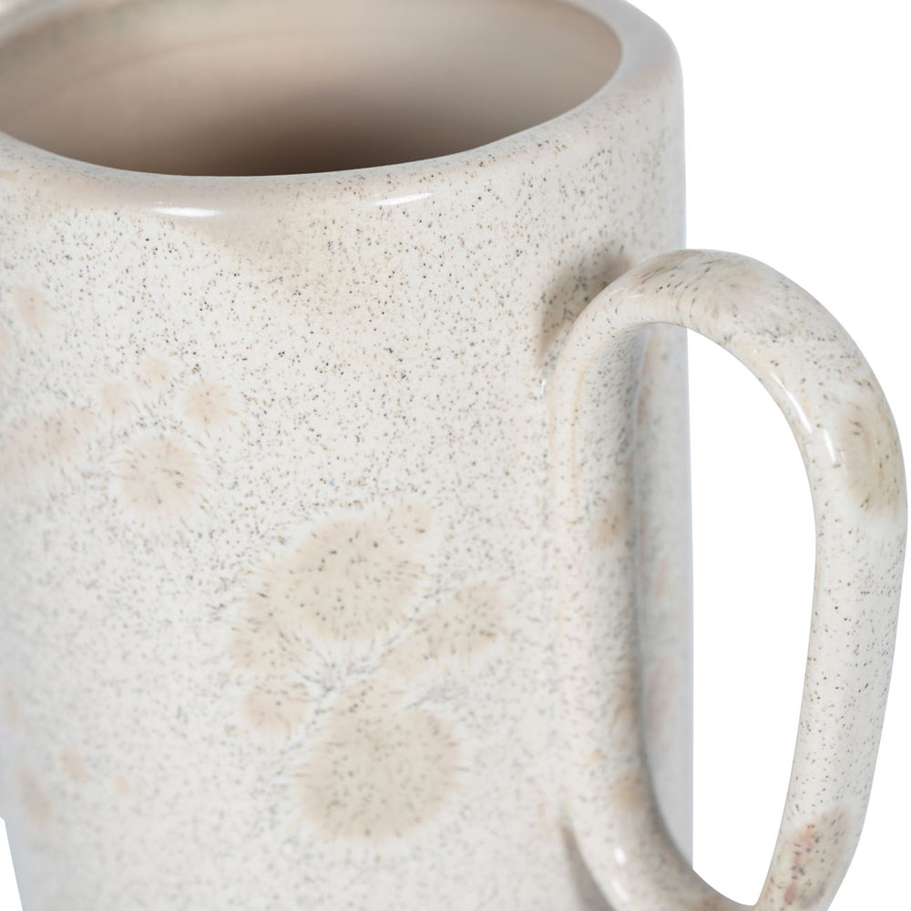 Libra Calm Neutral Collection - Zahara Handled Ceramic Vase in Cream