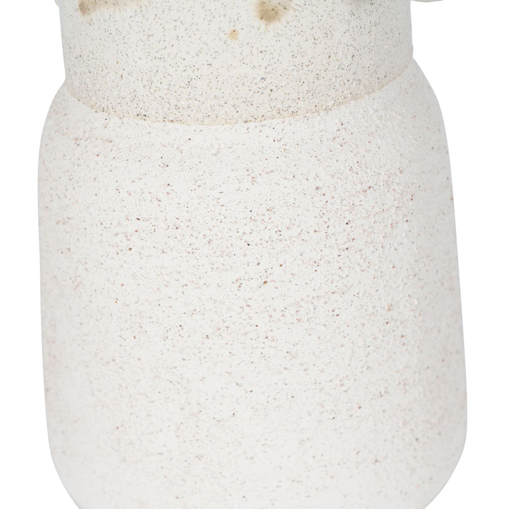 Libra Calm Neutral Collection - Zahara Handled Ceramic Vase in Cream