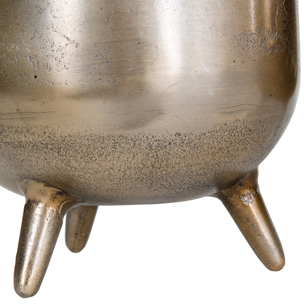 Libra Urban Botanic Collection - Set Of 2 Aphrodite Gold Aluminium Planters