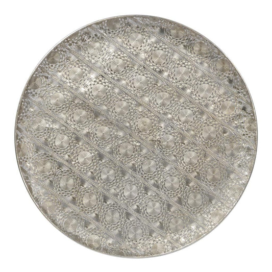 Libra Antique Silver Filigree Wall Disc-Libra-Olivia's