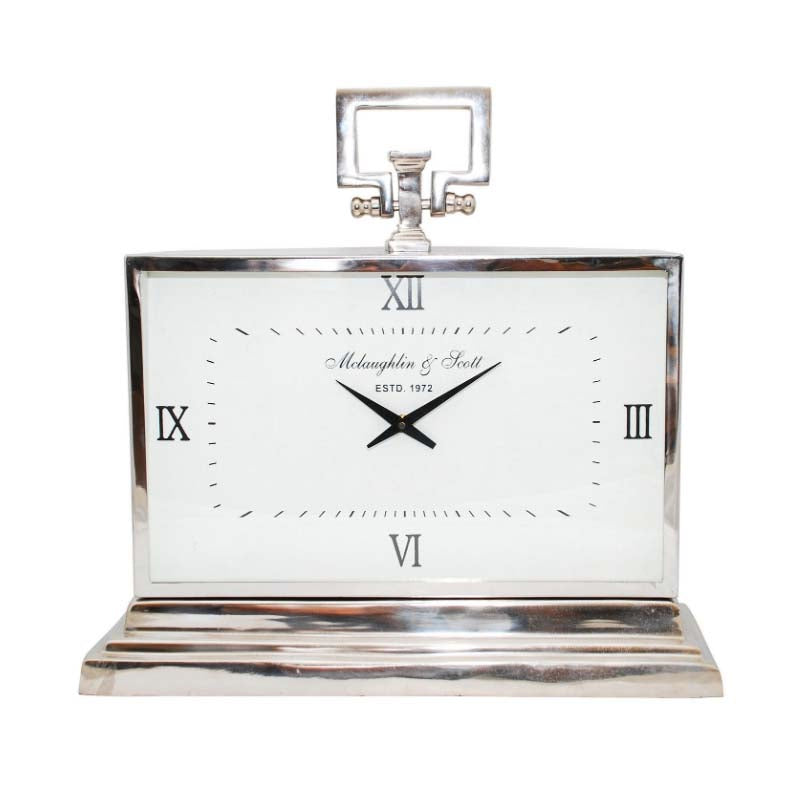 Libra Latham Aluminium Clock With Roman Numerals-Libra-Olivia's