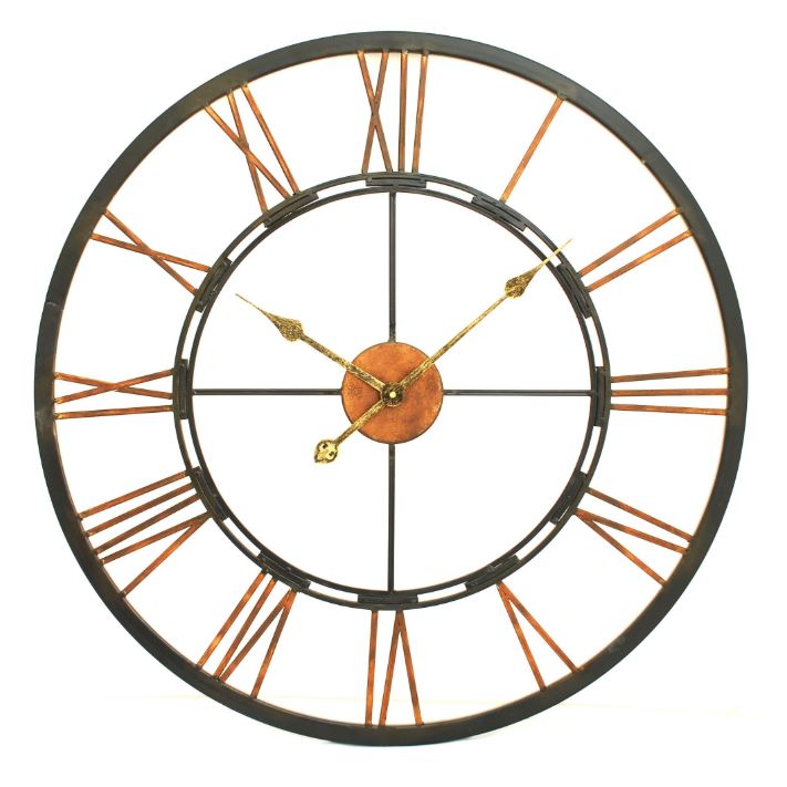 Libra Metal Black & Gold Skeletal Wall Clock-Libra-Olivia's