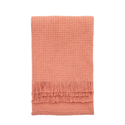 Gallery Interiors Arki Waffle Throw in Blush