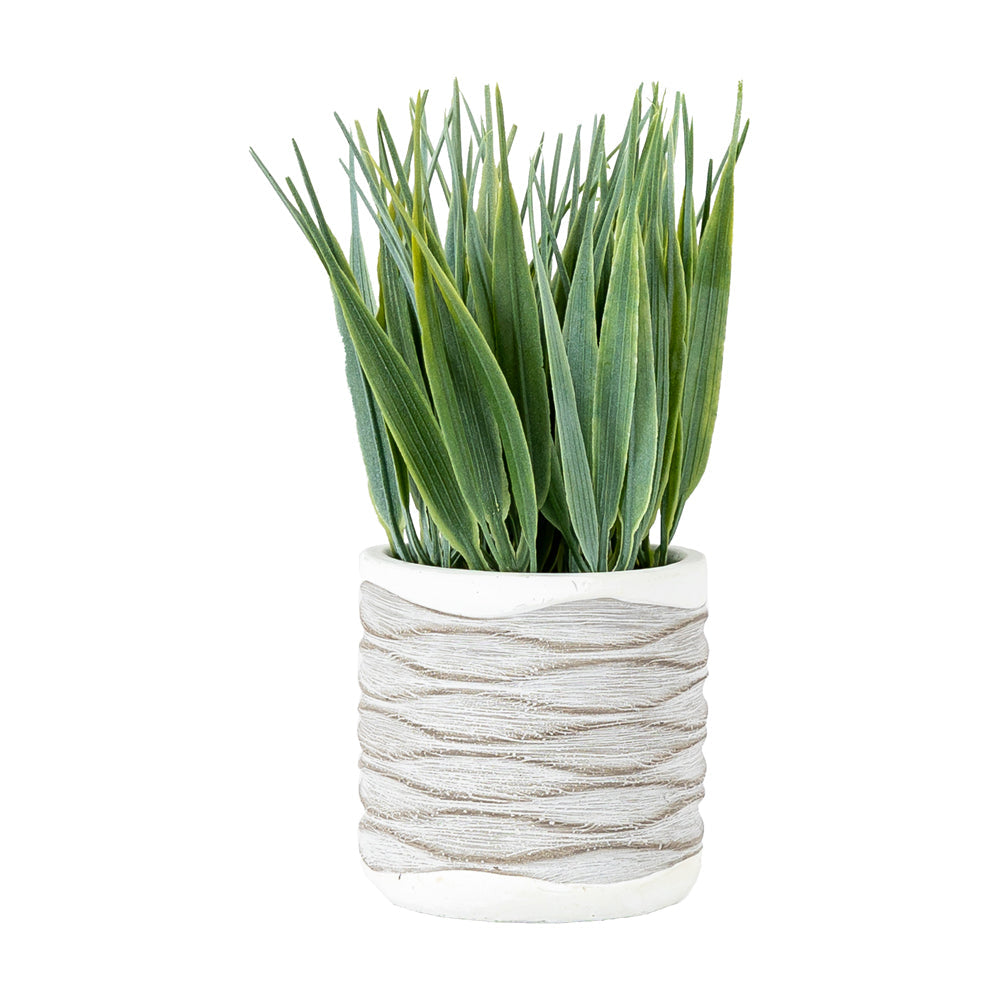 Gallery Interiors Set of 2 Grass in Wavy Pot