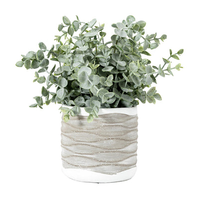 Gallery Interiors Faux Eucalyptus in Wavy Pot