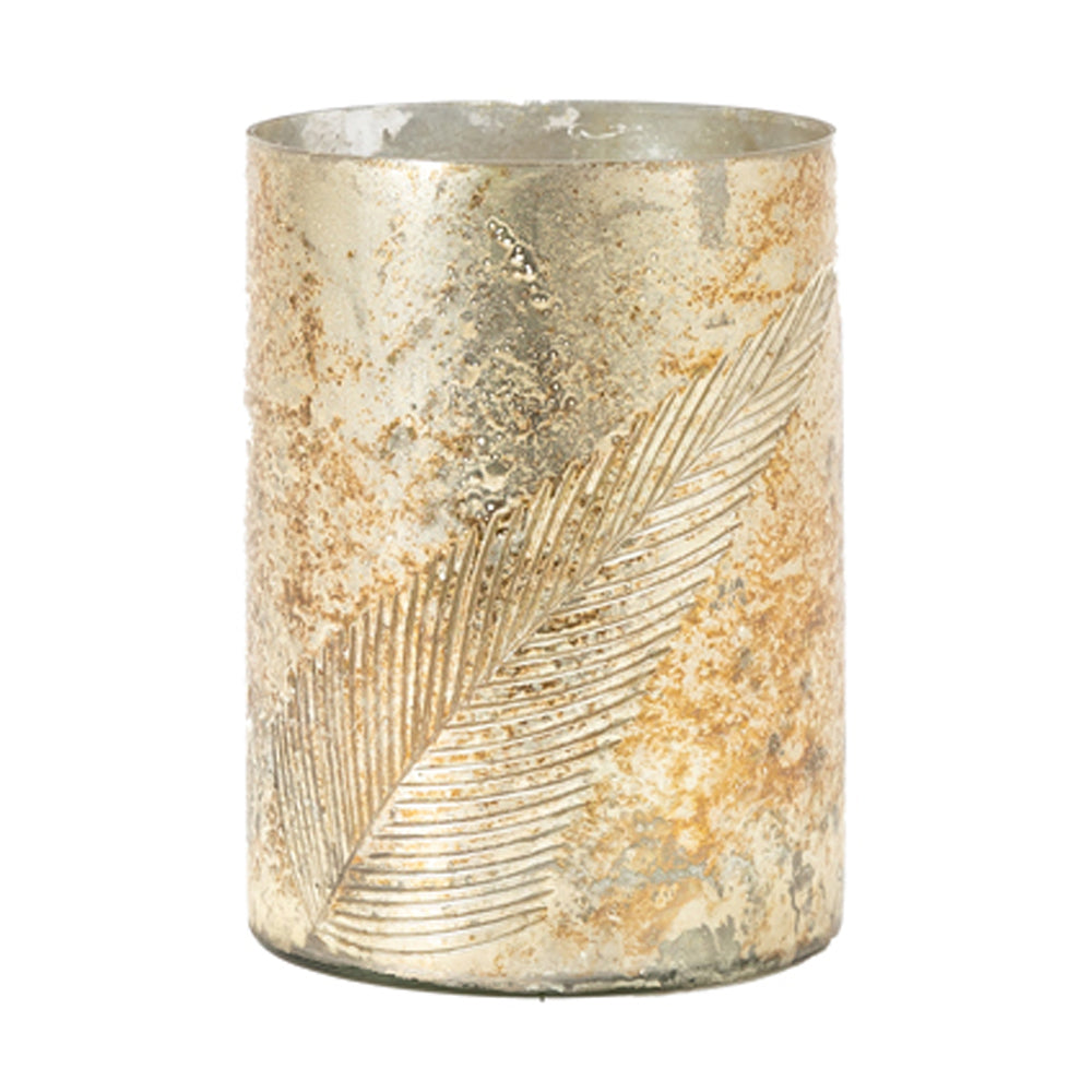 Gallery Interiors Flume Hurricane in Antique Gold