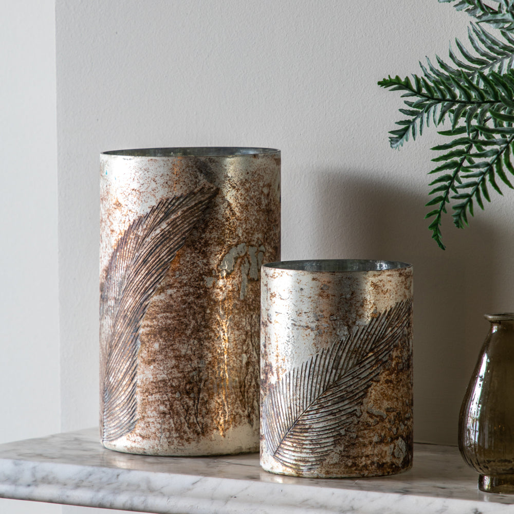 Gallery Interiors Flume Hurricane in Antique Gold