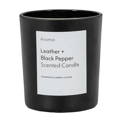 Gallery Interiors Aroma Votive Leather & Black Pepper Scent