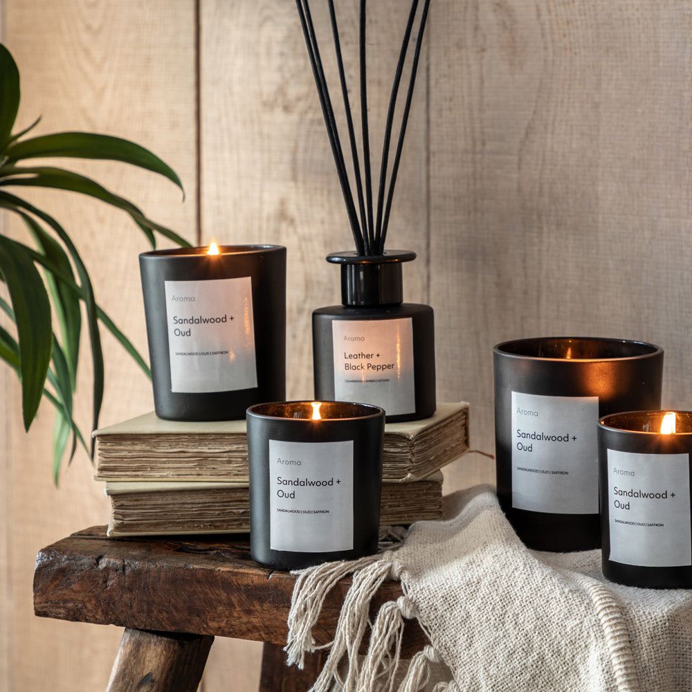 Gallery Interiors Aroma Votive Sandalwood & Oud Scent