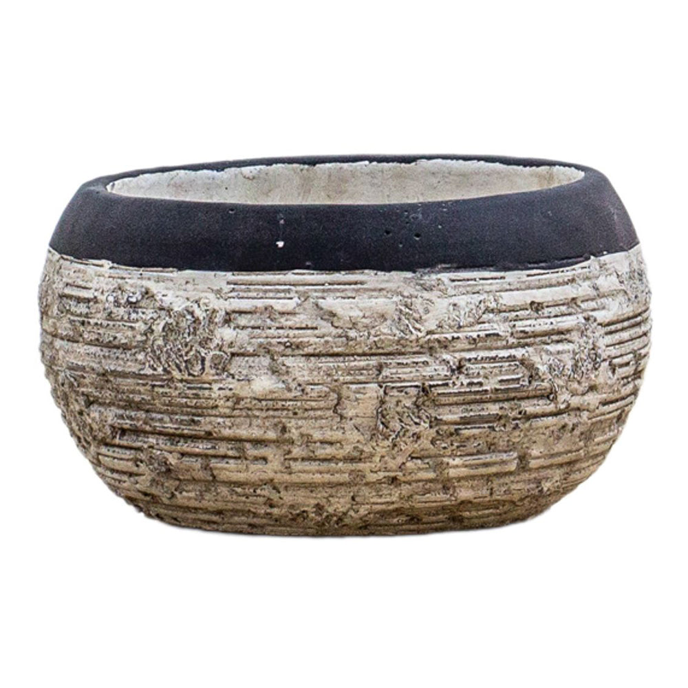 Gallery Interiors Piper Planter Black/Natural