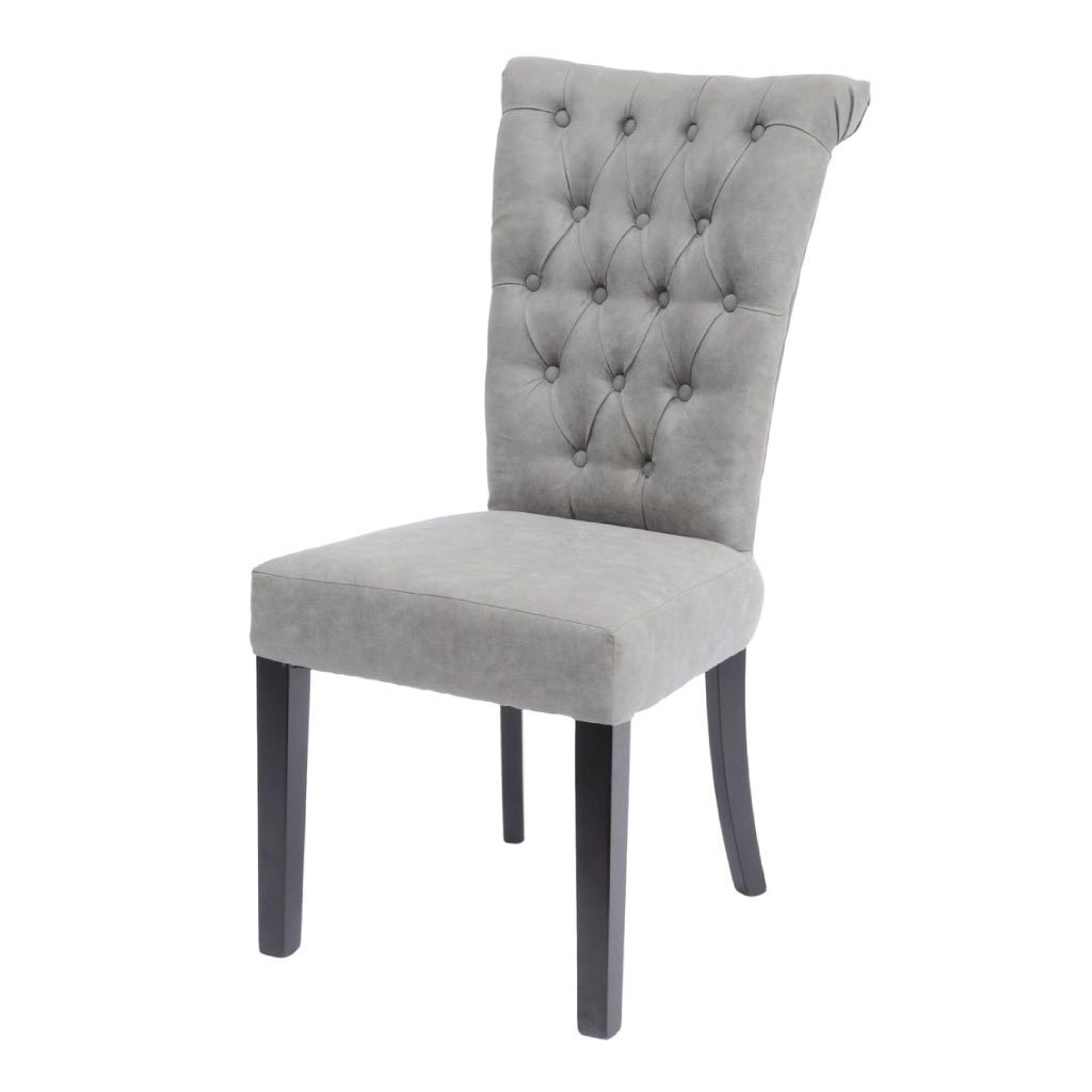 Libra Jansen Light Grey Buttonback Dining Chair-Libra-Olivia's