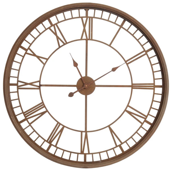 Libra Antique Rust Skeleton Wall Clock-Libra-Olivia's