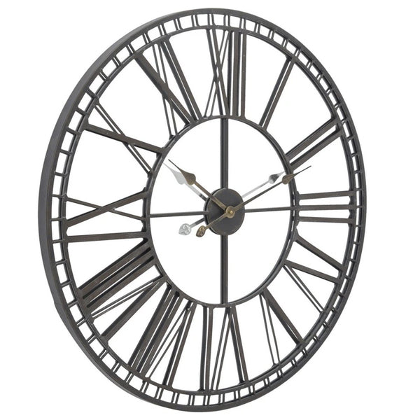 Libra Skeleton Mirror Wall Clock Large-Libra-Olivia's