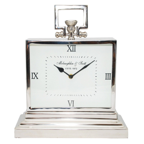 Libra Latham Aluminium Clock With Roman Numerals-Libra-Olivia's