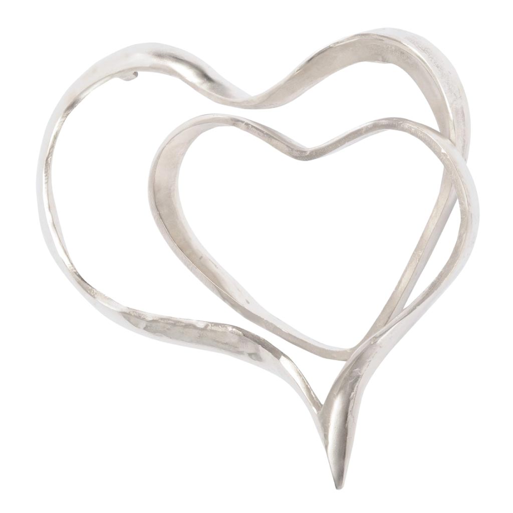 Libra Silver Abstract Heart Wall Sculpture-Libra-Olivia's