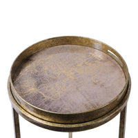 Libra Vienna Antique Gold Atlas Set Of 2 Side Tables-Libra-Olivia's