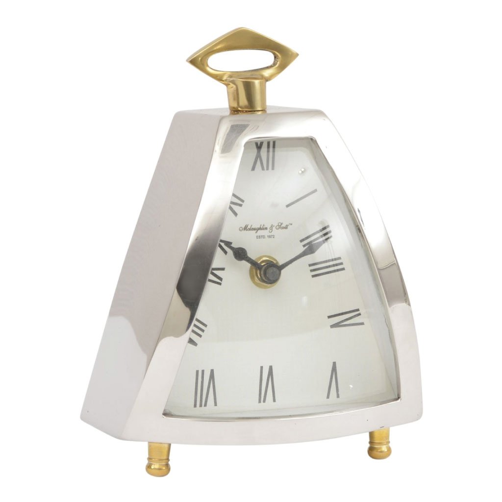 Libra Isosceles Curved Front Mantel Clock-Libra-Olivia's